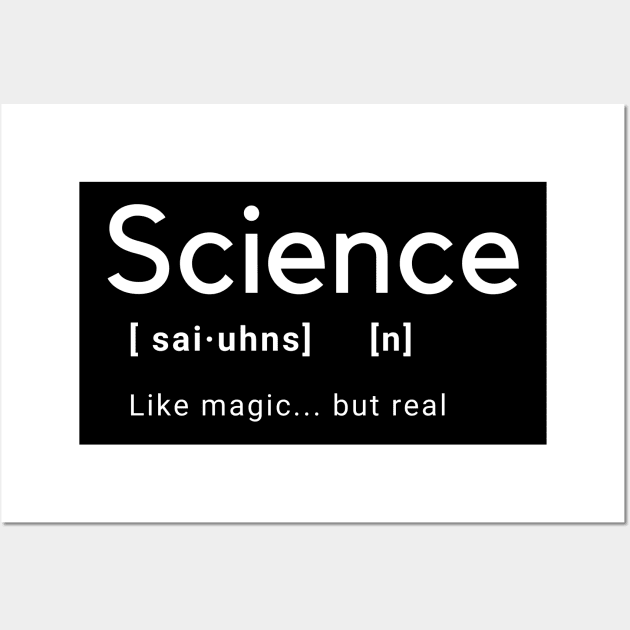 science like magic but real dictionary definition design Wall Art by Ashden